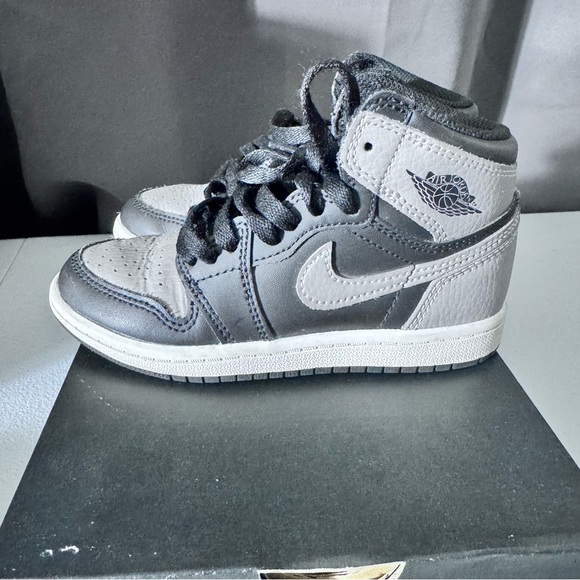 Jordan Retro Black and Gray High-Top Sneakers Size 12C Gently Used